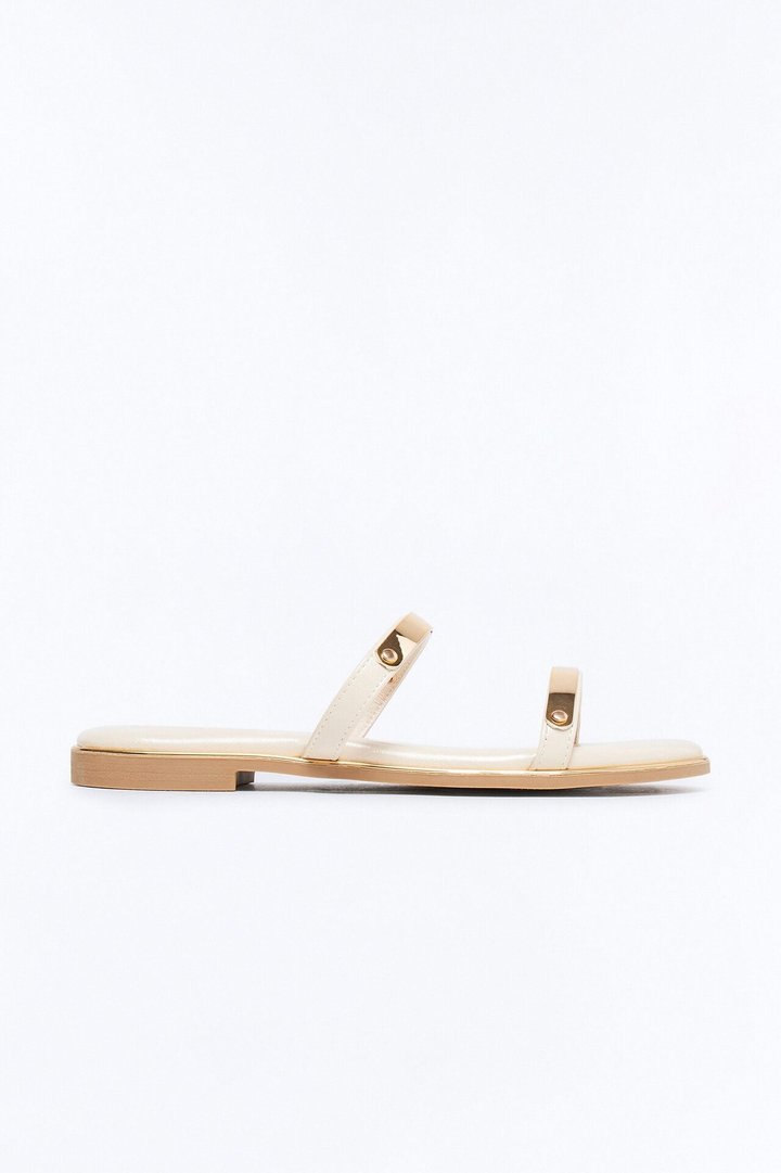 Keith Double Strap Sandals - Bone