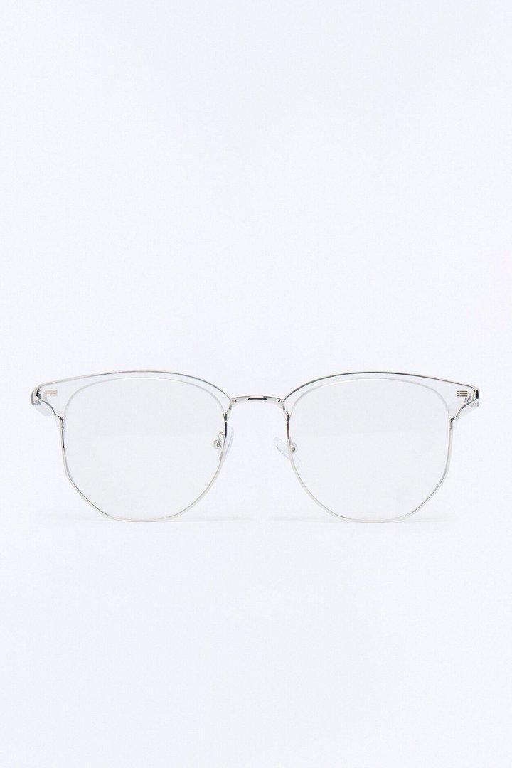 Slow Morning Hours Sunglasses - Clear/Silver