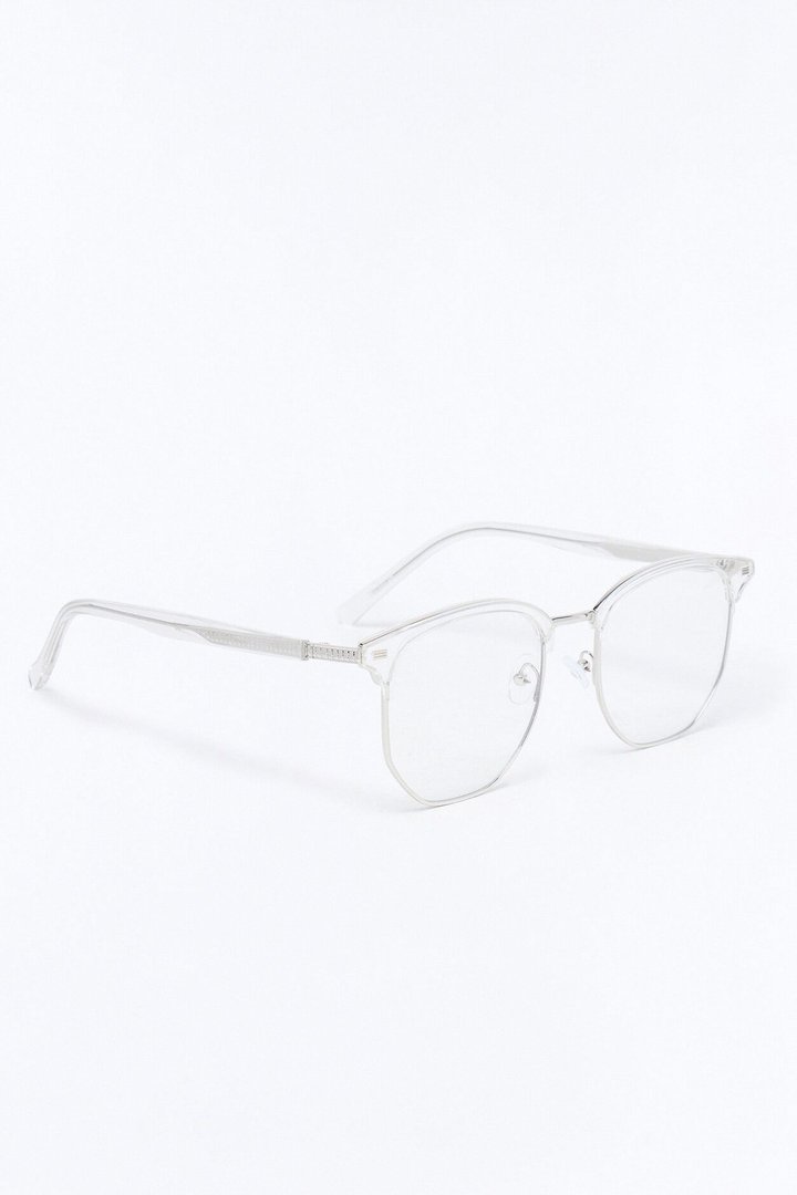 Slow Morning Hours Sunglasses - Clear/Silver