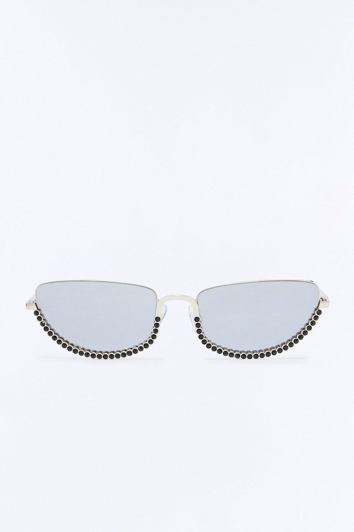 Pop Star Sunglasses - Silver/Black