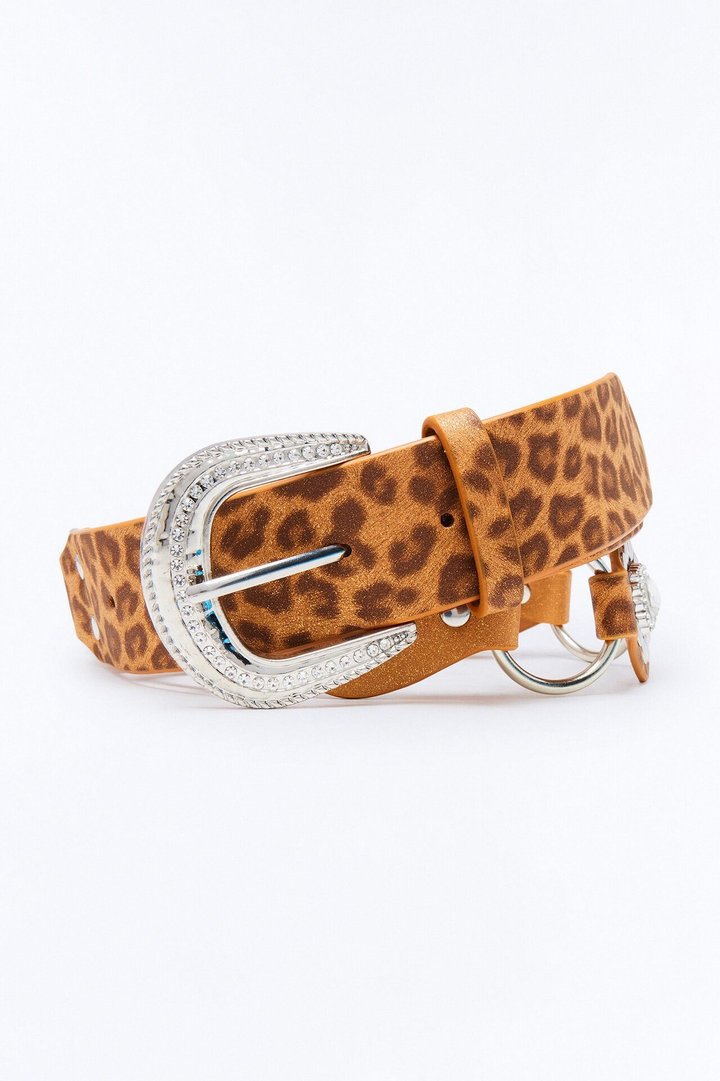 Wild Catch Embellished Belt - Brown/combo