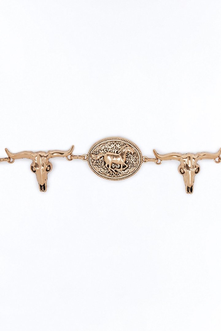 Just A Wild Night Chain Belt - Gold