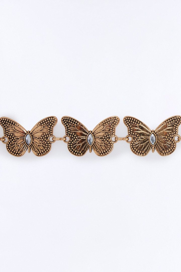 Abby Butterfly Chain Belt - Gold