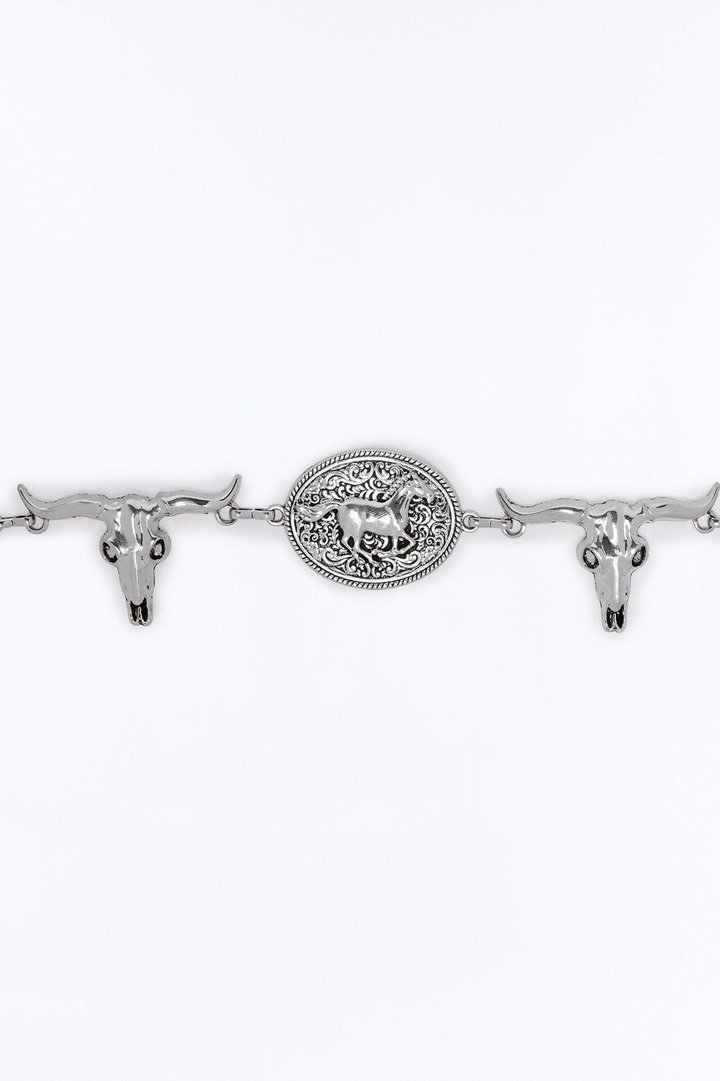 Just A Wild Night Chain Belt - Silver