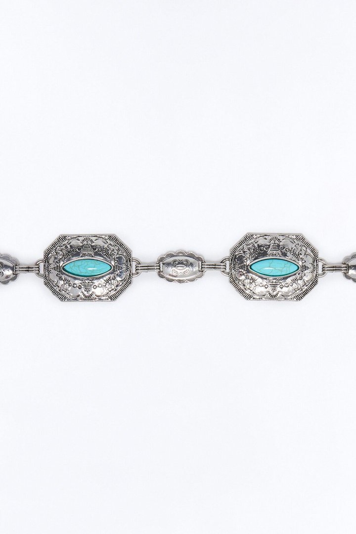 Just My Stones Chain Belts - Silver