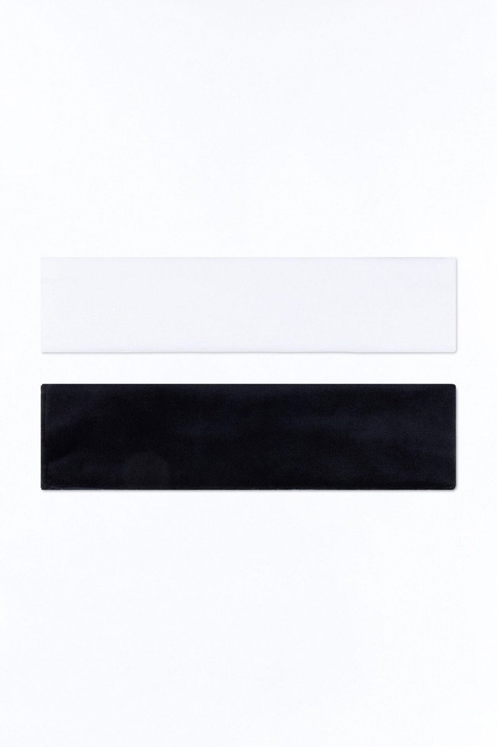Softest Touch 2 Piece Headband Set - White/Black