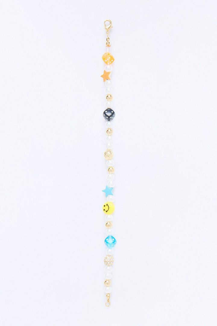 Festival Pearl and Charm Bracelet - Gold