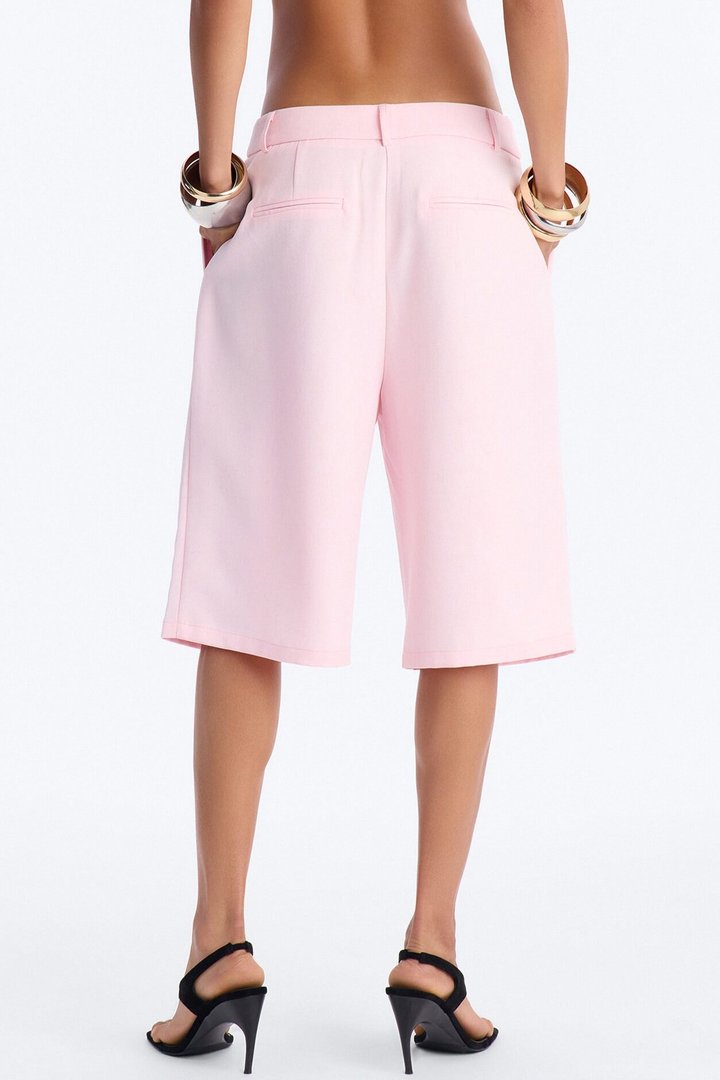 Paloma Linen Bermuda Short - Light Pink