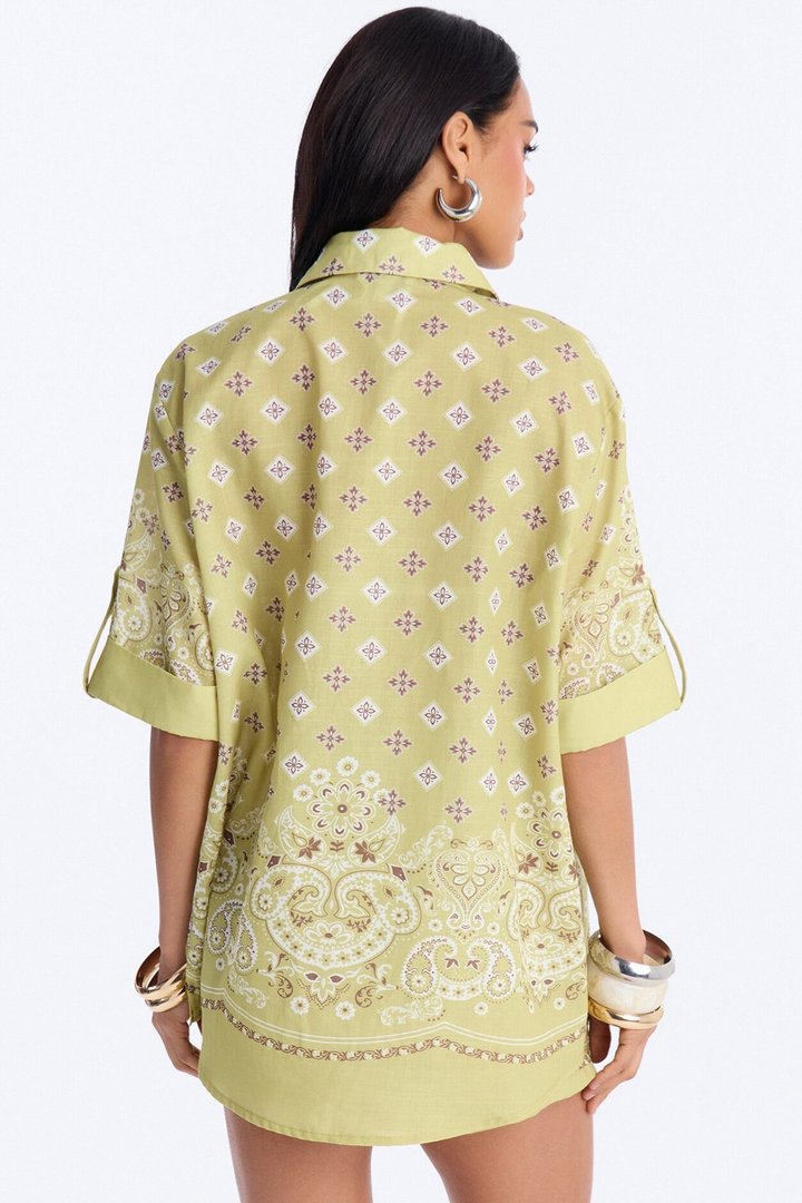 Daphne Paisley Short Set - Green