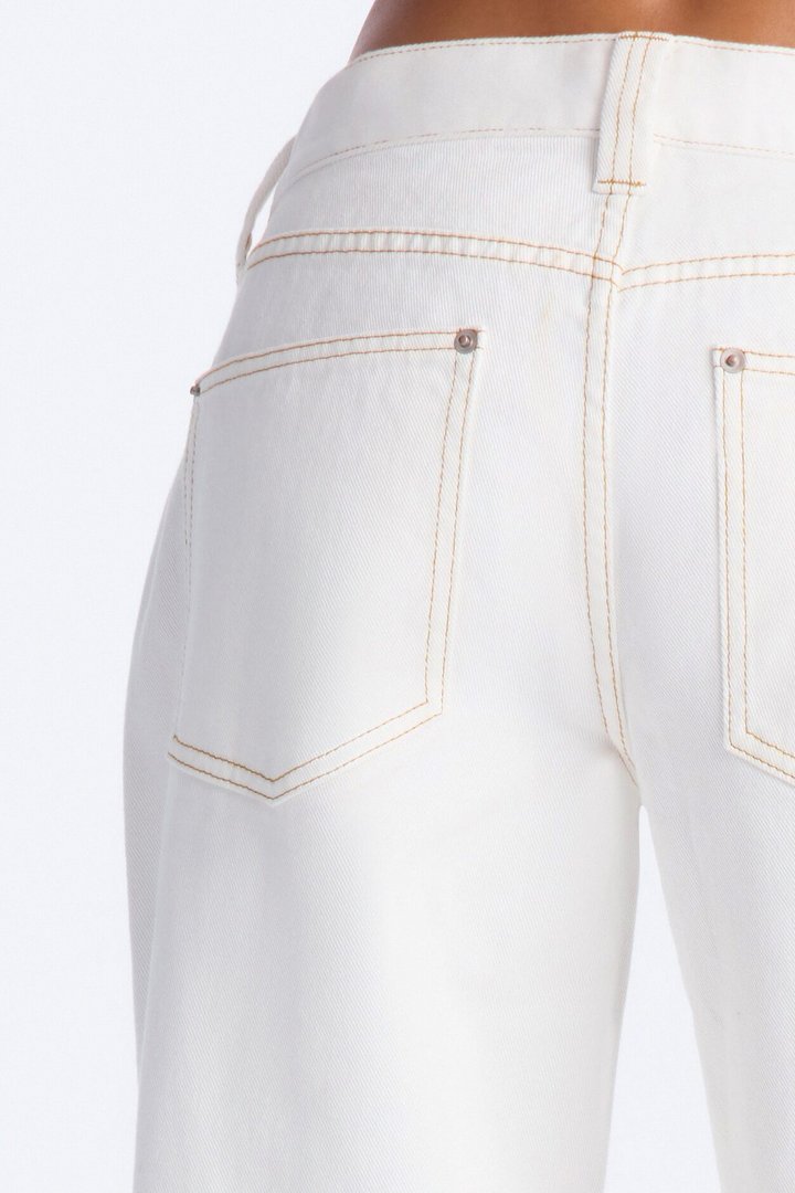 After Hours Low Rise Baggy Jeans - White