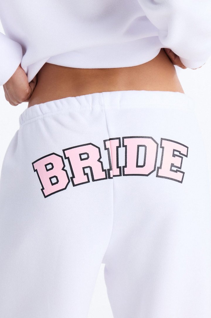 Bride Hoodie & Pant Set - White/Pink