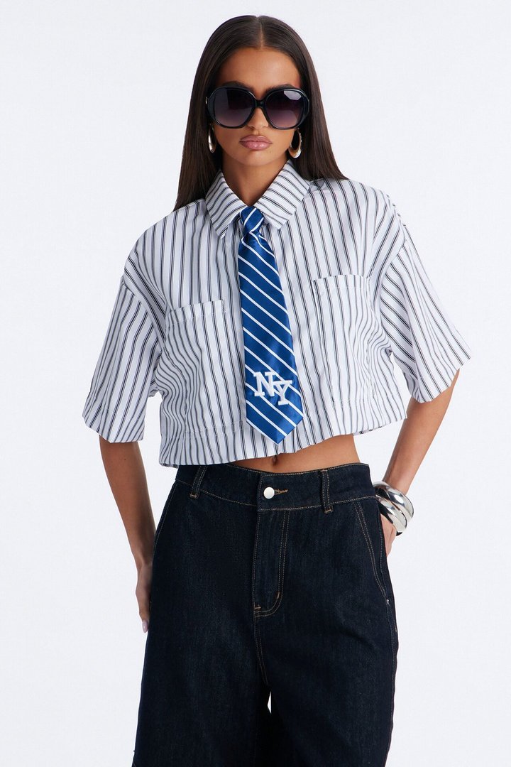 NY Downtown Tie Scarf - Blue/combo