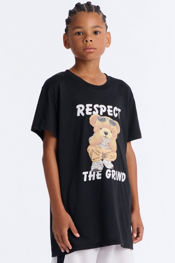 Mini Respect The Grind Short Set - Black/White