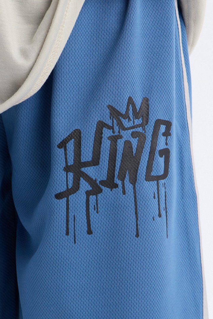 Mini King For Life Short Set - Grey/combo