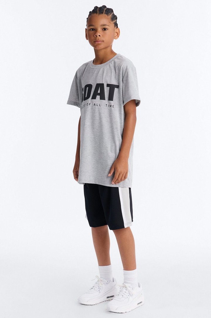 Mini Known As The GOAT Short Set - Heather/Combo