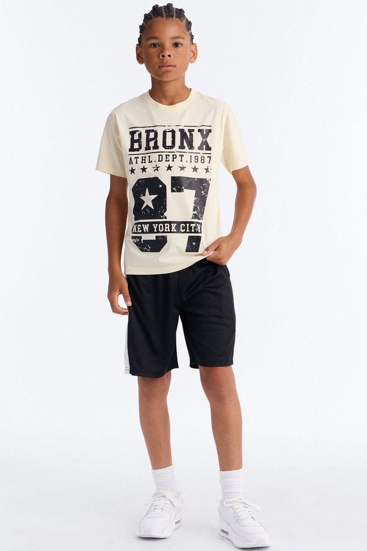 Mini Bronx 87 Mesh Short Set - White/Black