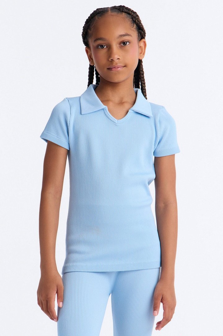 Mini Play That Song Again Bike Short Set - Light Blue