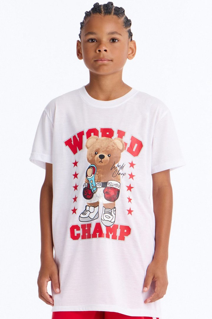 Mini World Champ Short Set - White/combo