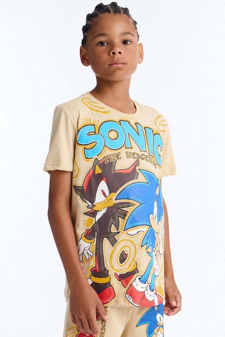 Mini Sonic And Shadow Short Set - Sand