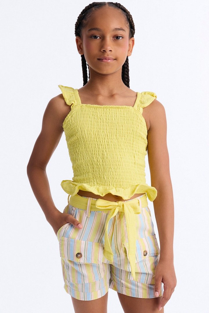 Mini Meet You There Short Set - Yellow/combo