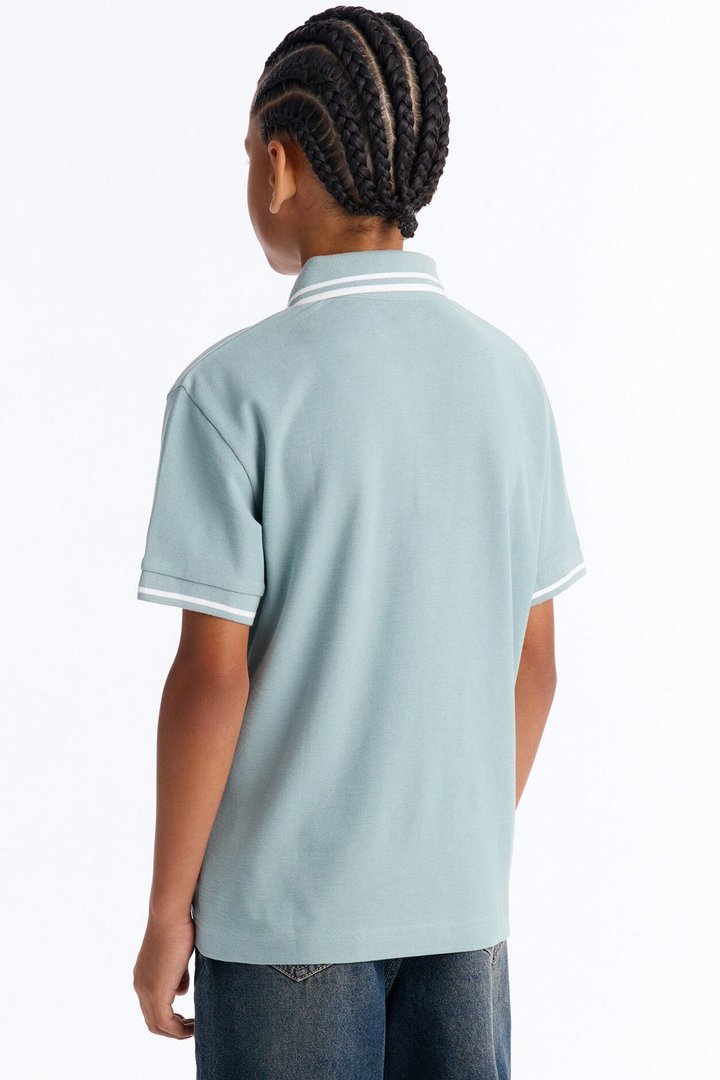 Mini Wilson Short Sleeve Polo - Slate Blue
