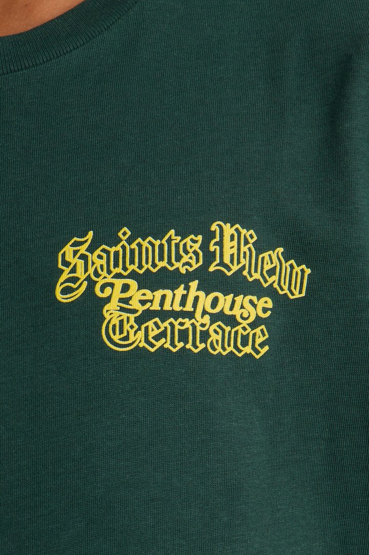 Mini Saints View Terrace Short Sleeve Front/Back Tee - Green