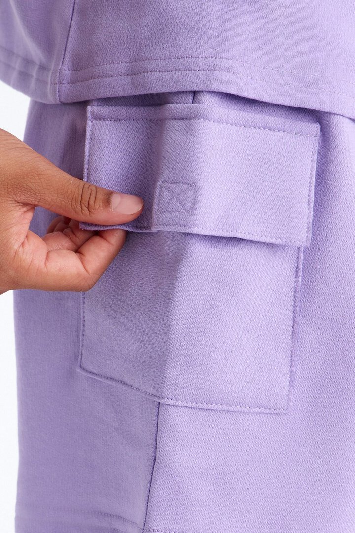 Mini Wanna See You Smile Short Set - Lavender