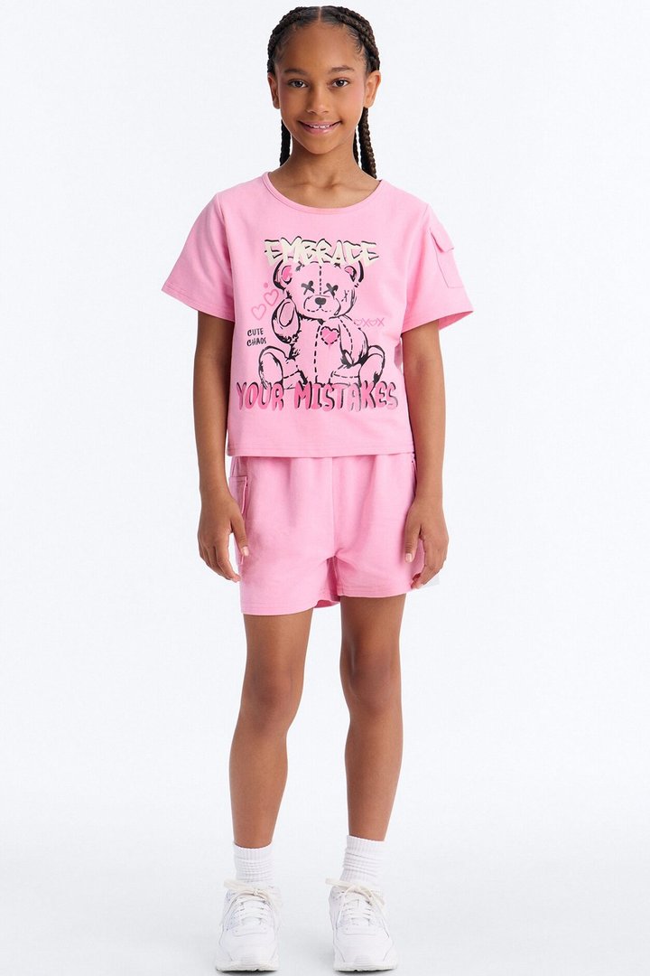 Mini Embrace Your Mistakes Short Set - Pink