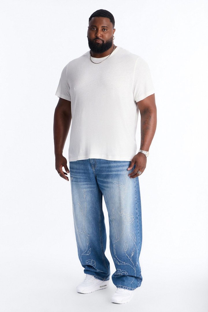 Bahamas Linen Crew Tee - White
