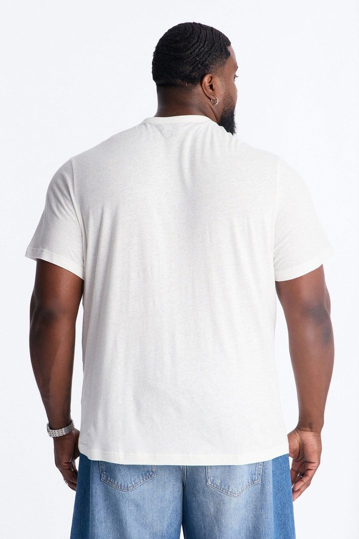 Bahamas Linen Crew Tee - White
