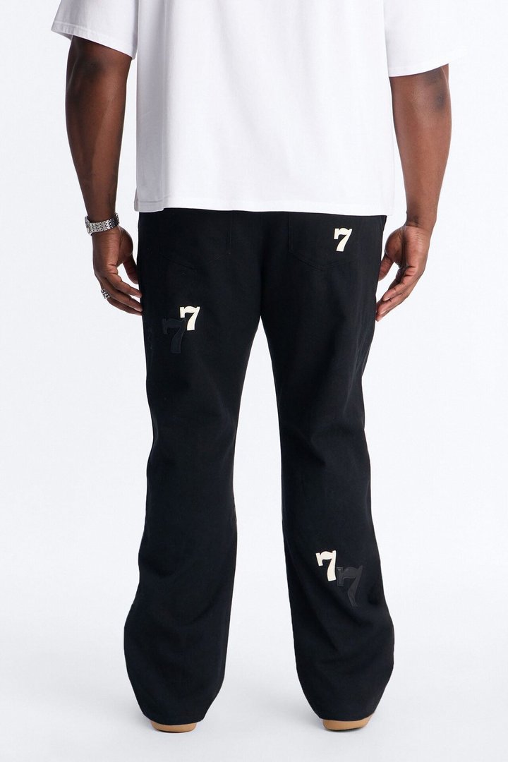 Straight Angel Numbers Pant - Black