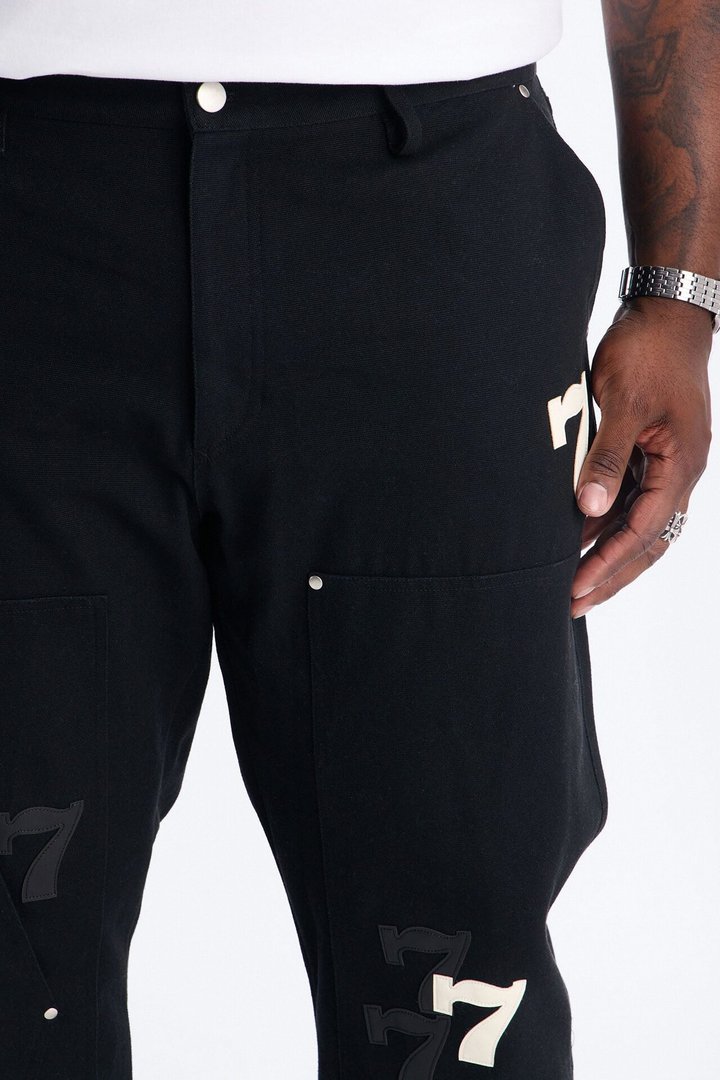 Straight Angel Numbers Pant - Black