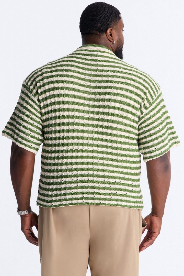 Relaxed Regatta Stripe Polo - Green