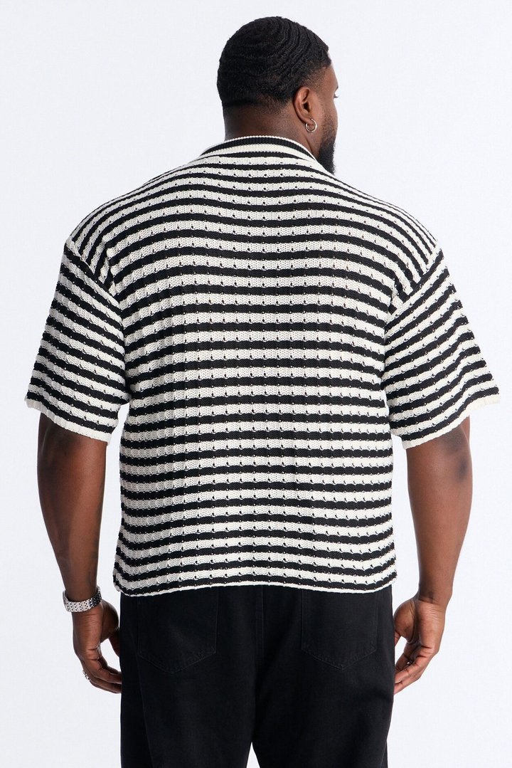 Relaxed Regatta Stripe Polo - Black