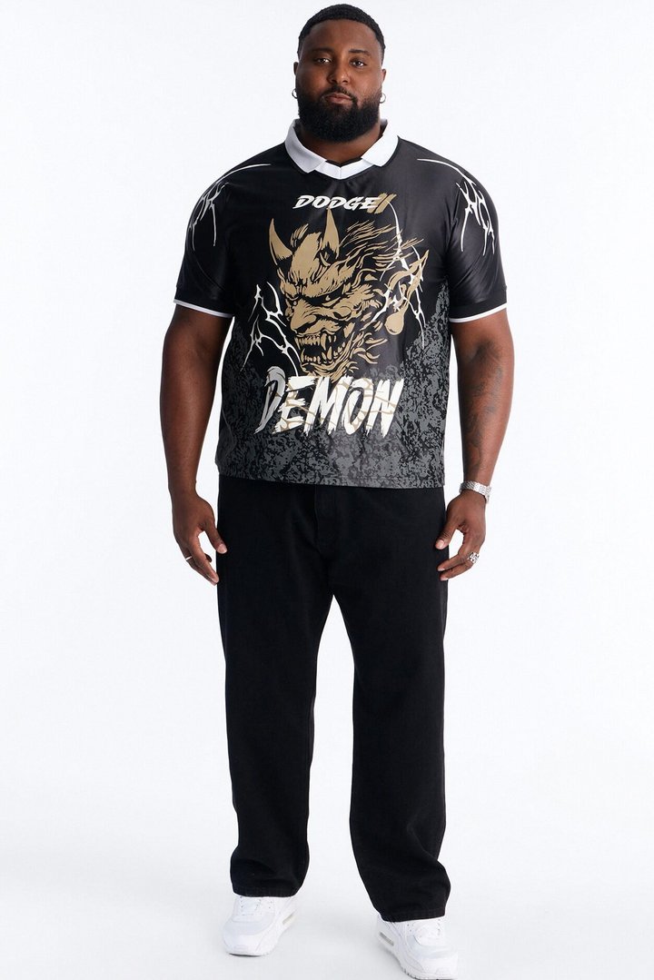 Dodge Demon Soccer Jersey Tee - Black
