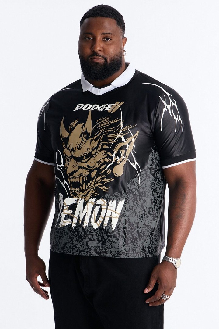 Dodge Demon Soccer Jersey Tee - Black