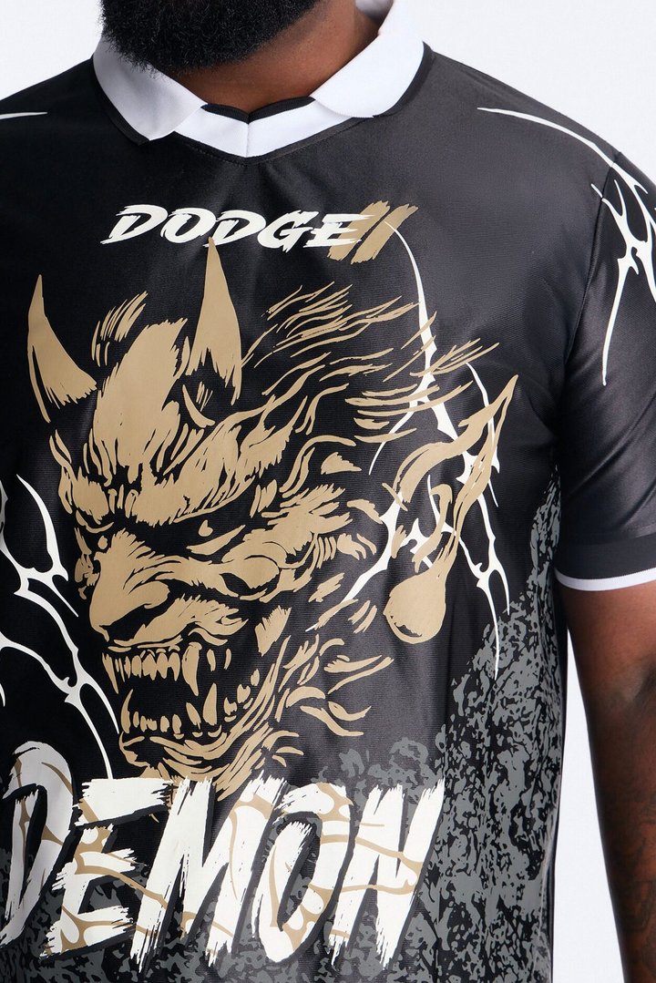 Dodge Demon Soccer Jersey Tee - Black