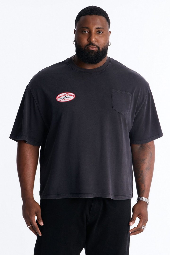 Boxy Gas Station Boxy Tee - Black Wash