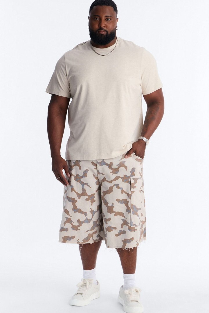 Baggy Subtle Distressed Short - Grey