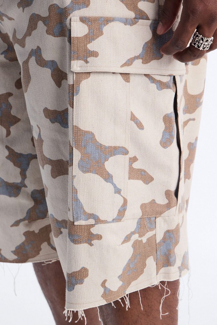 Baggy Subtle Distressed Short - Grey