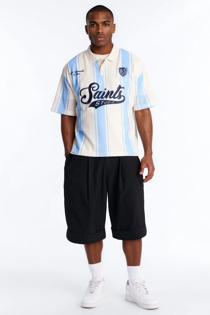 Saints 95 Short Sleeve Polo - Blue
