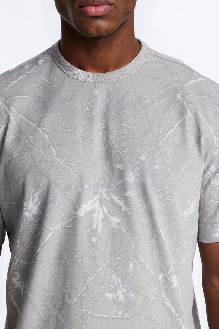 Boxy Carbon Camo Tee - Charcoal