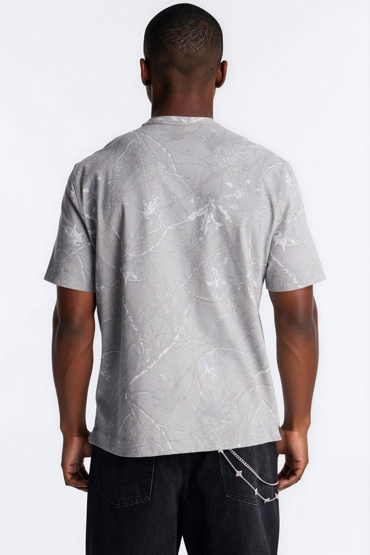 Boxy Carbon Camo Tee - Charcoal