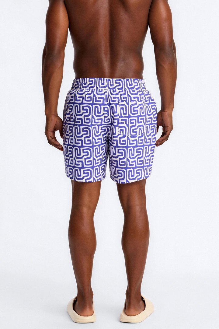 Lonian Tessera Swim Trunk 7″ - Blue