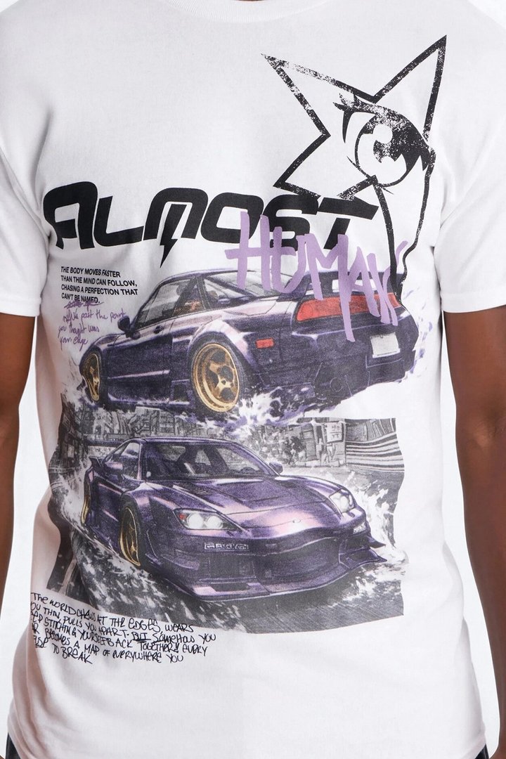 Almost Human Short Sleeve Tee - White