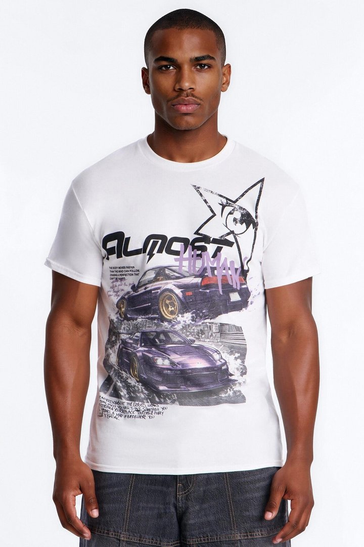 Almost Human Short Sleeve Tee - White