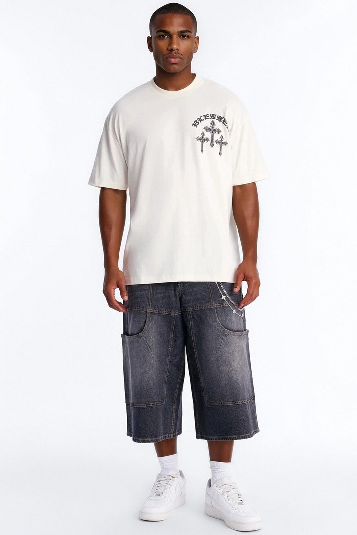 Blessed Daily Boxy Short Sleeve Tee - White