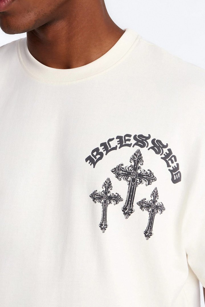 Blessed Daily Boxy Short Sleeve Tee - White