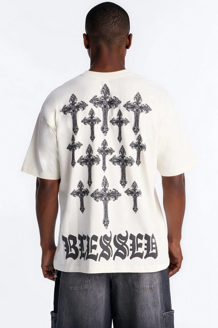 Blessed Daily Boxy Short Sleeve Tee - White