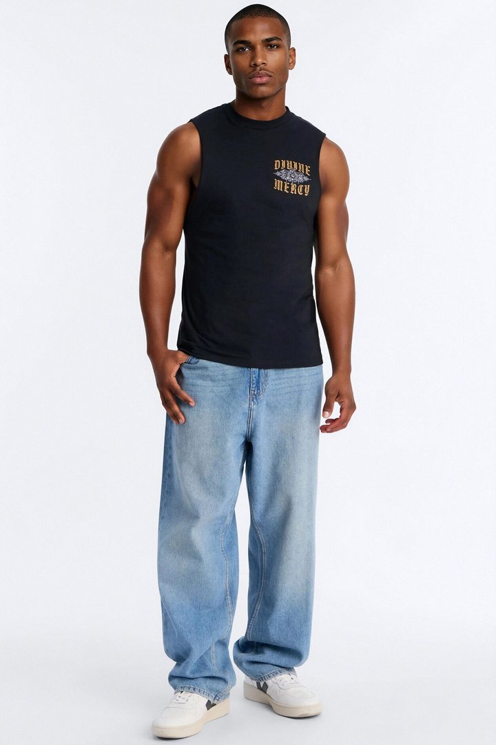 Divine Mercy Muscle Tee - Black